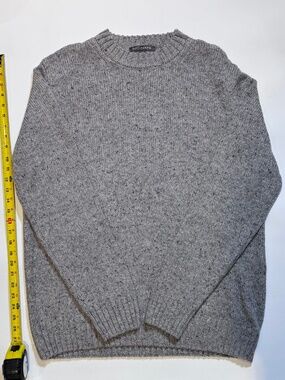 Slate & Stone Grey Ribbed Knit Crewneck Sweater Size XXL
